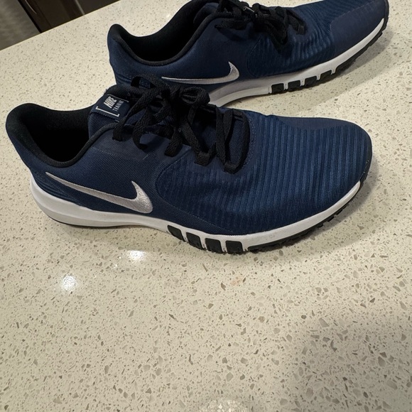 Nike Flex Control 4 Athletic Running Sneakers Size 9 Mens Midnight Navy Black - Picture 6 of 9